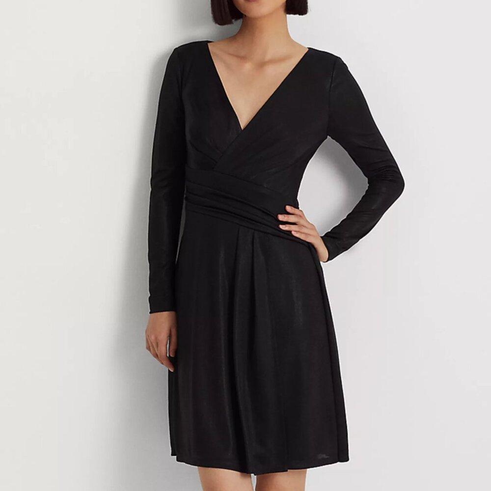 NWT Lauren Ralph Lauren Women's Foil Knit  Cocktail Dress - 8